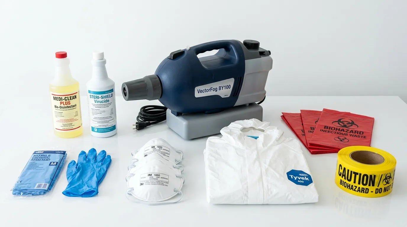 Professional biohazard remediation crew working in Council Bluffs