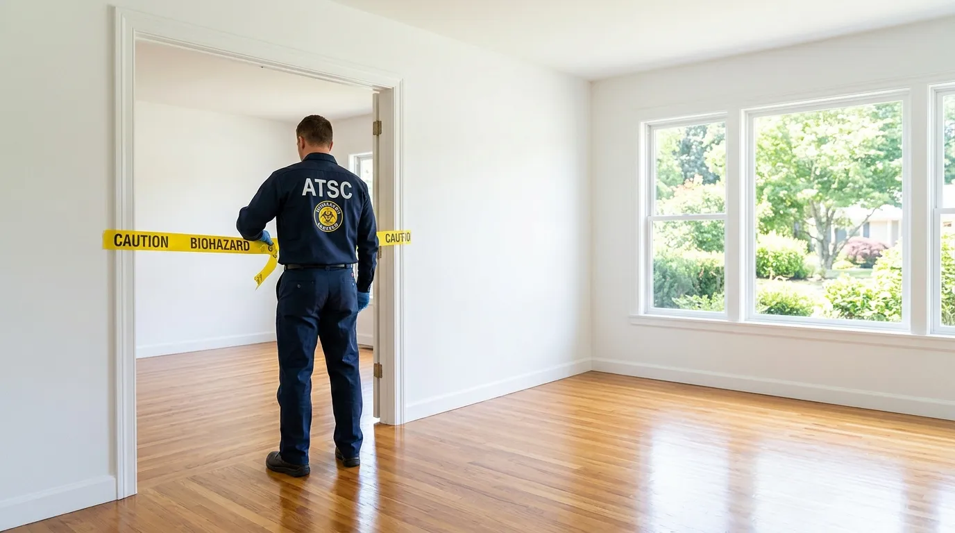 Certified biohazard cleanup crew performing Trauma Scene Cleanup in Council Bluffs